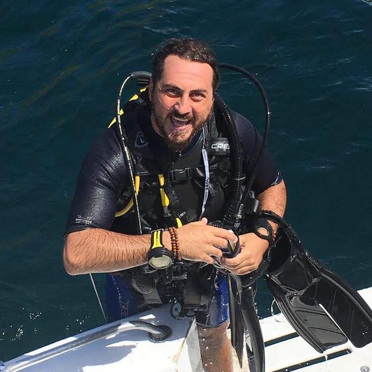 Nicolas a PADI instructor and founder of Be Water Diving in Tamarindo